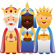 Christmas Decoration Three Kings of Orient Sticker